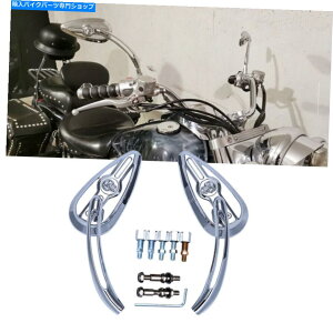N[p[c Harley Road Glide Street Glide for Harley Road Street Glidê߂ChromeI[goC̓W̋̃~[ Chrome Motorcycle Skull Rearview Mirrors For Harley Road Glide Street Glide US