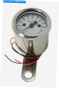 N[p[c JX^LED}CN^R[^4F1̔@B쓮N{fBzCgtFCX Custom LED Micro Tachometer 4:1 Ratio Mechanical Drive Chrome Body White Face