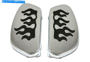 N[p[c hCo[̑Zbgt[fUCƃt[fUCtBbgn[[ - _rbh\ Driver Footboard Set Chrome with Flame Design fits Harley-Davidson
