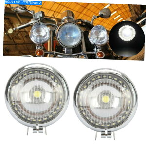 N[p[c 4 "n[[z_̂߂̖̓̃CgṽI[goCn 4" Chrome LED Driving Passing Fog Head light Lamp Motorcycle For Harley Honda