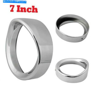 N[p[c Chrome 7 ''wbhCgoCU[Jo[gOCVO DYNA FLHTC US Chrome 7'' Headlight Visor Cover Trim Ring For Harley Touring CVO Dyna FLHTC US