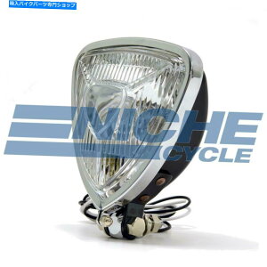 N[p[c gCAOAXX^CwbhCgX|bgCgubN{g}Eg`bp[Op` Triangle Aris Style Headlight Spotlight Black Bottom Mount Chopper Triangular