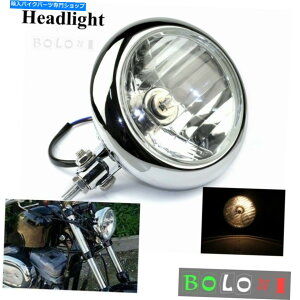 N[p[c Harley Bobber Chotper̃JX^̂߂Chrome 5 1/4 "BatesX^C̃wbhCgwbhv Chrome 5 1/4" Bates Style Headlight Head Lamp For Harley Bobber Chopper Custom