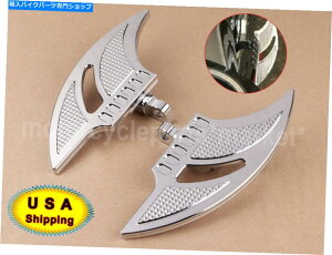 N[p[c Ȁq̃yȌ́An[[c[O_CitNAĴ߂̃tBbg Rear Passenger Foot Pegs Floorboard Fit For Harley Touring Dyna FLD Chrome USA