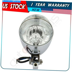 N[p[c n[[{o[`bp[4.5uI[goCN[oCU[eۃwbhCgv1s[X For Harley Bobber Chopper 4.5" Motorcycle Chrome Visor Bullet Headlight Lamp 1pc
