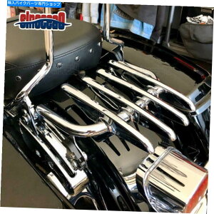 N[p[c Harley Touring Flh Flt 2009+̂߂̍N[̃c[OXeXו}EgbN Black Chrome Two-Up Stealth Luggage Mount Rack For Harley Touring FLH FLT 2009+