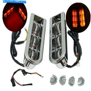 N[p[c ChromeANZgThobOtB[CT[gT|[g̓n[[c[OFLHR̂߂LEDCg Chrome Accent Saddlebag Filler Insert Support LED Light For Harley Touring FLHR