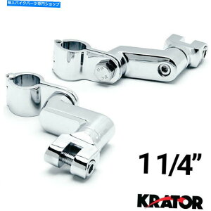 N[p[c 1 1/4 "n[[_rbh\\tgfbNXEFI 2005-2006pNtbgyONv 1 1/4" Chrome Footpeg Clamps For Harley Davidson Softail Deluxe EFI 2005-2006