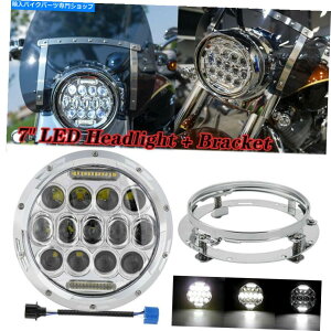 N[p[c Chrome 7 "LEDvWFN^[HI / LOwbhCg+z_VhEVLX̂߂̃}EguPbg Chrome 7" LED Projector Hi/Lo Headlight + Mounting Bracket For Honda Shadow VLX