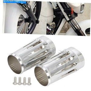 N[p[c Harley Electra Glide Road King FlhrpN[tH[Nu[cXC_[Jo[x Chrome Fork Boot Slider Cover Cow Bell For Harley Electra Glide Road King FLHR