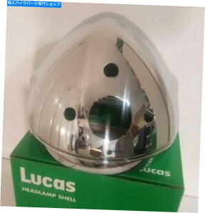 N[p[c LU54523508LUCAS 7 "NwbhvVFMBSA LU54523508 GENUINE LUCAS 7" CHROME HEADLAMP SHELL & RIM TRIUMPH NORTON BSA