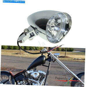 N[p[c 4.5 ''eۂTri-Bar Visor H4 Headlight Lamp for HarleyJX^JtF[T[XL 883 4.5'' Bullet Tri-Bar Visor H4 Headlight Lamp For Harley Custom Cafe Racer XL 883