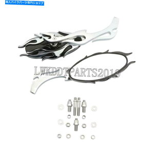 N[p[c Suzuki Boulevard C50 C90 C109R M109R M50pN[t[Ar[TCh~[ Chrome Flame Rearview Side Mirrors for Suzuki Boulevard C50 C90 C109R M109R M50