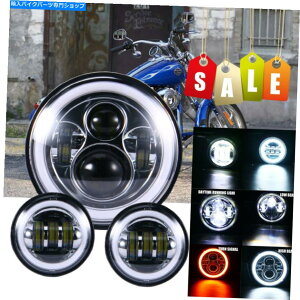 N[p[c 7 "C`LED DRLwbhCg+ƖCgpAn[[_rbh\c[O[hLO 7"inch LED DRL Headlight + Passing Lights For Harley Davidson Touring Road King