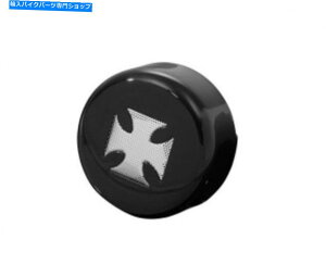 N[p[c ubNN}^ACASVbNNXz[Jo[pn[[_rbh\ Black & Chrome Maltese Iron Gothic Cross Horn Cover for Harley-Davidson