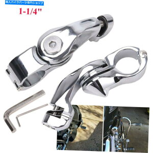 N[p[c 1-1 / 4 "32mmHGWK[hZ΂ߑPEGS}EgLbg 1-1/4" 32mm Highway Engine Guard Short Angled Foot Pegs Mount Kit For Harley