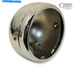 N[p[c Lucas ChromewbhCgVFƃ5.3 / 4JX^z_I[goC Lucas Chrome Headlight Shell and Rim 5.3/4 Custom Honda Motorcycles