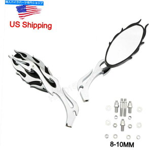 N[p[c Honda Shadow Ace Aero Spirit Rs VT 750 1100 US Chrome Flame Rearview Mirrors for Honda Shadow ACE Aero Spirit RS VT 750 1100 US
