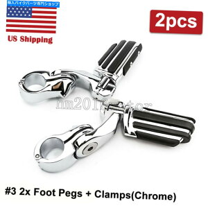 �N���[���p�[�c 1 1/4 Chrome Highway Footpegs Footrest Mount for Harley Touring Engine Guard US 1 1/4 Chrome Highway Footpegs Footrest Mount For Harley Touring Engine Guard US�y���s�A���i�z