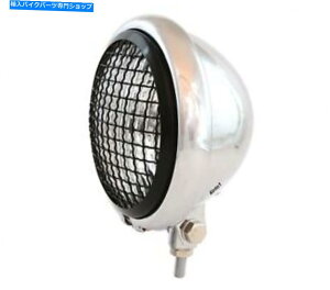 N[p[c 5.75 "̃I[goC̒̃}Eg̃wbhCgW /O - NubN 5.75" Custom Motorcycle Bottom Mount Headlight w/ Grill - Chrome Gloss Black