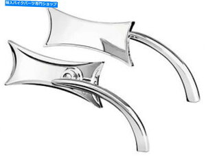 クロームパーツ Arlen Nessマイクロダイカスト4ポイントミラー左 - クロム13-416 Arlen Ness Micro Die-Cast Four Point Mirror Left - Chrome 13-416