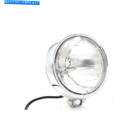 クロームパーツ クロームクリアレンズ5.75 "スリムヘッドライトハーリーヤマハ川崎ホンダスズキカフェ Chrome clear lens 5.75" slim headlight Harley Yamaha Kawasaki Honda Suzuki cafe