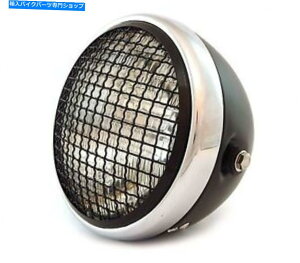 N[p[c 7 "TCh}EgI[goCwbhCgW /O - }bgubNN[OX - NA 7" Side Mount Motorcycle Headlight w/ Grill - Matte Black Chrome Gloss - Clear