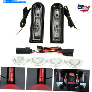 N[p[c NANZgThobOtB[T|[gCT[gX[NLEDCgn[[c[O Chrome Accent Saddlebag Filler Support Insert Smoke LED Light For Harley Touring