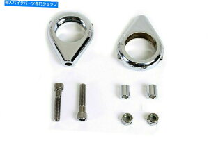 �N���[���p�[�c Harley Davidson�̂��߂̃N�����^�[���V�O�i���N�����v�L�b�g39mm�t�H�[�NV-Twin Chrome Turn Signal Clamp Kit 39mm Forks for Harley Davidson by V-Twin�y���s�A���i�z