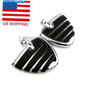 �N���[���p�[�c Harley-Davidson�̃I�[�g�o�C�̃c�[�����O�j���y�O�}�E���g�̂��߂̃N���[�����̑��̃y�O Chrome Wing Foot Pegs Fit For Harley-Davidson Motorcycle Touring Male Peg Mount�y���s�A���i�z