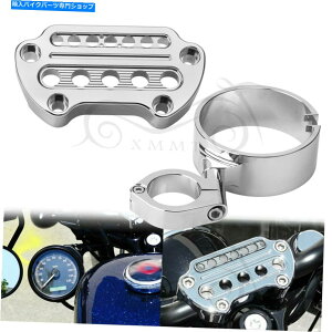 �N���[���p�[�c 93-20 XL883�̃N�����T�C�h�X�s�[�h���[�^�[�Ĕz�u�u���P�b�g�C���W�P�[�^�[�N�����v�J�o�[ Chrome Side Speedometer Relocation Bracket Indicator Clamp Cover For 93-20 XL883�y���s�A���i�z