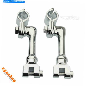 N[p[c 2Longhorn HighwayGWK[ho[tbgybO}EgNvn[[N 2PCS Longhorn Highway Engine Guard Bar Footpegs Mount Clamps For Harley Chrome