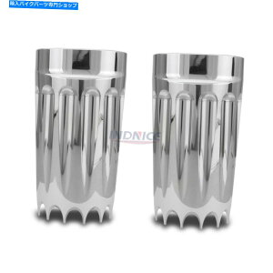 N[p[c Chrome Gear CNCJbgtH[Nu[cBoos Belling Cow Bells Fltr\tg CHROME Gear CNC cut Fork Boots cans For Harley Touring cow bells FLTR softail