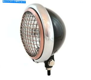 N[p[c 5.75 "I[goC̒̃}EgwbhCgW /O - ̂鍕N[uY 5.75" Motorcycle Bottom Mount Headlight w/ Grill - Gloss Black Chrome Bronze