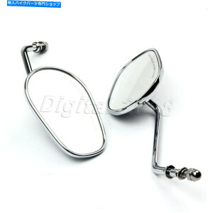 N[p[c 2pc x Chromejo[TI[goCAr[~[p 2PC X Chrome Universal Motorcycle Rearview Mirror For Harley Most 8mm Threaded