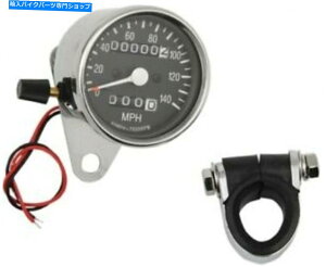 N[p[c hbOXyV2F12.4 "~j@BXs[h[^[W /NnEWO Drag Specialties 2:1 Ratio 2.4" Mini Mechanical Speedometer w/ Chrome Housing