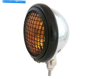 N[p[c 5.75 "{g}EgwbhCgW /O - NOX}bgubNIW 5.75" Bottom Mount Headlight w/ Grill - Chrome Gloss Matte Black Amber