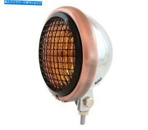 N[p[c 5.75 "{g}EgwbhCgW /O - NuYOXubNAo[ 5.75" Bottom Mount Headlight w/ Grill - Chrome Bronze Gloss Black Amber