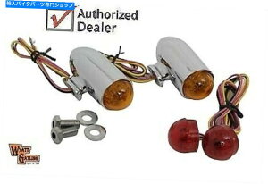 N[p[c Neۃ}[J[vZbgW /ԁAo[LED CHROME BULLET MARKER LAMP SET W/ RED & AMBER LEDs