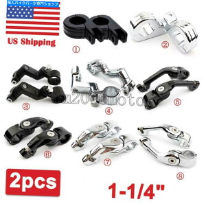 �N���[���p�[�c Chrome Black 1-1 / 4 �G���W���K�[�h�n�C�E�F�C�t�b�g�y�O�N�����v�t�B�b�g�n�[���[�_�C�i Chrome Black 1-1/4 Engine Guard Highway Foot Peg Clamps Fit For Harley Dyna�y���s�A���i�z