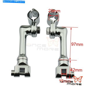 N[p[c n[[JtF[T[`bp[̂߂̃Nvt1 "i25mmjHGWK[htbgyO 1" (25mm) Highway Engine Guard Foot peg With Clamp For Harley Cafe Racer Chopper