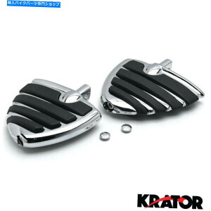 �N���[���p�[�c Harley-Davidson�j���X�^�C���̃t�b�g�y�O�}�E���g�̂��߂̃N���[�������̃y�O�̋x�e Chrome Wing Foot Pegs Rests For Harley-Davidson Male Style Footpeg Mount�y���s�A���i�z