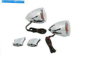 �N���[���p�[�c �㕔�^�[���V�O�i���L�b�g�N���A�����Y�̐Ԃ�LED V-Twin�ɂ���ăn�[���[�_�r�b�h�\�� Rear Turn Signal Kit Clear Lens Red LED for Harley Davidson by V-Twin�y���s�A���i�z