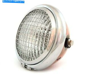 N[p[c 5.75 "TCh}EgnQI[goCwbhCgW /O - uY - N - NA 5.75" Side Mount Halogen Motorcycle Headlight w/ Grill - Bronze - Chrome - Clear