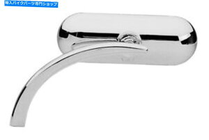 クロームパーツ Arlen Ness Micro Chromeミニオーバル左サイドミラーハーリー Arlen Ness Micro Chrome Mini Oval Left Side Mirror Harley