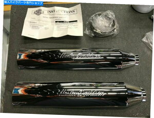 N[p[c yAt[SXNvgN[}t[q[gV[hR[u\tg_CiX|[cX^[FXR Pair Flame Logo Script Chrome Muffler Heatshield Cove Softail Dyna Sportster FXR