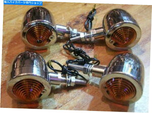 N[p[c 4 Clignotant Clignoteur Moto ChromeJX^Bobber`bp[eۃ}[J[Cg4PC 4 clignotant clignoteur moto chrome custom bobber chopper bullet markerlight 4pc