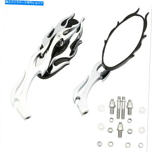 N[p[c Suzuki Boulevard C50 C90 C109R M109R M50 M90pN[t[XCx~[ Chrome Flame Swivel Mirrors for Suzuki Boulevard C50 C90 C109R M109R M50 M90