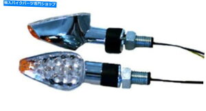 N[p[c LEDEg~j}[J[CgAgCAOW /Ao[`bvANASH LED ULTRA MINI-MARKER LIGHTS, TRIANGLE W/AMBER TIP, CHROME, SH