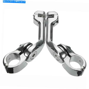 �N���[���p�[�c �n�[���[�c�[�����O�̂��߂̒����p�x��1-1 / 4 �������H�̑��̃y�O�}�E���g�N�����v�N���b�V���o�[ Long Angled 1-1/4 Highway Foot Pegs Mounts Clamps Crash Bar For Harley Touring�y���s�A���i�z
